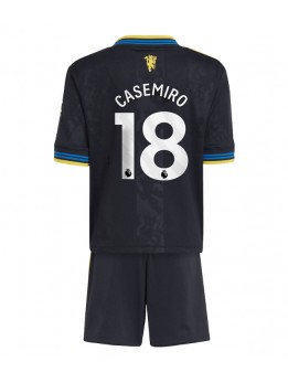 Otroški Nogometna dresi replika Manchester United Casemiro #18 Tretji 2025-26 Kratek rokav (+ hlače)